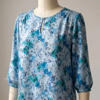 Viskos RAYON POPLIN Flower sea design D