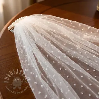 Tyll till TUTU-kjol DOTS off white
