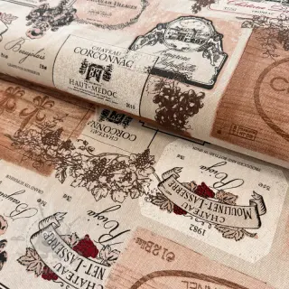 Dekorationstyg Linenlook Wine label box