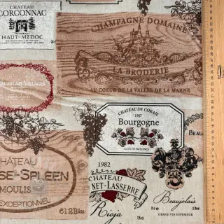 Dekorationstyg Linenlook Wine label box