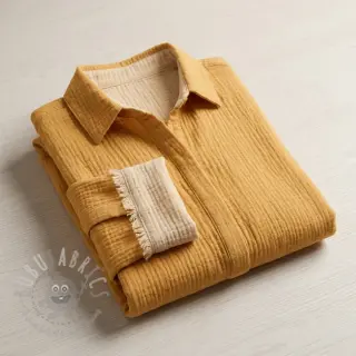 Dubbelgasväv/muslin DOUBLE FACE old yellow