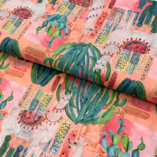 Bomullstyg VOILE Llama digital print