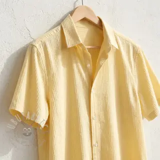 Bomullstyg BUBBLE yellow