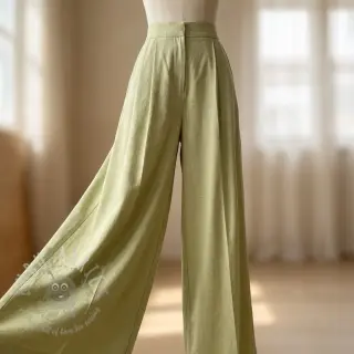 Viskos med lin WASHED light lime