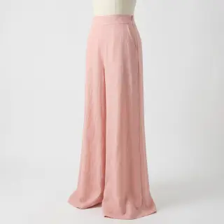Viskóza s ľanom WASHED salmon
