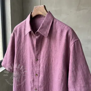 Viskos med lin WASHED mauve