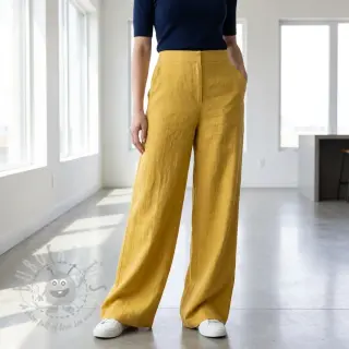 Viskos med lin WASHED ochre
