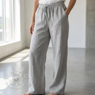 Viskos med lin WASHED grey