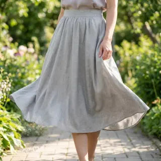 Viskos med lin WASHED grey