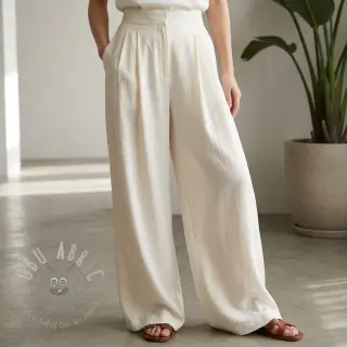 Viskos med lin WASHED ecru