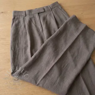 Viskos med lin WASHED taupe