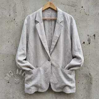 Viskos med lin WASHED light grey
