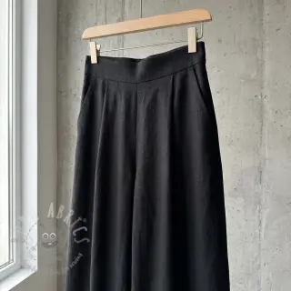 Viskos med lin WASHED black