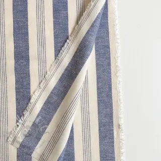 Lin YARN DYED BIG Stripe blue