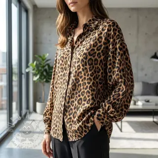 Viskos RADIANCE Wild skin brown digital print