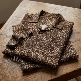 Viskos RADIANCE Skinny brown digital print