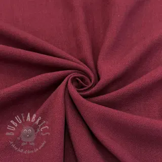 Viskos med lin WASHED wine red
