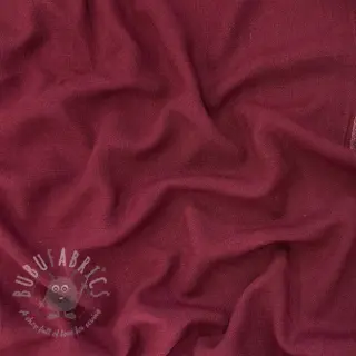 Viskos med lin WASHED wine red