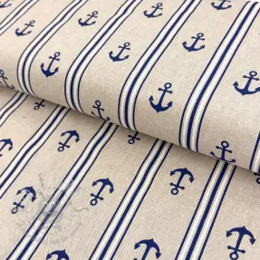Dekorationstyg Linenlook Stripe Maritime