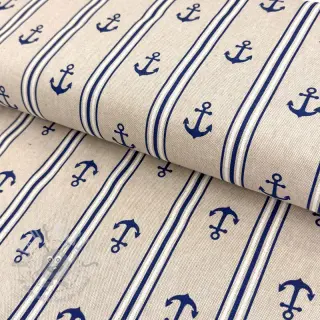 Dekorationstyg Linenlook Stripe Maritime