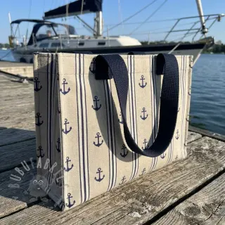 Dekorationstyg Linenlook Stripe Maritime