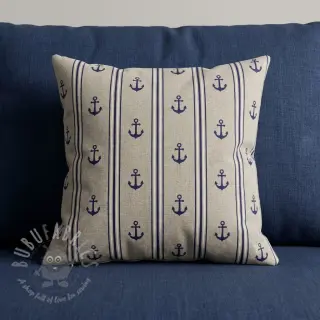 Dekorationstyg Linenlook Stripe Maritime