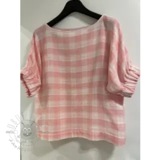 Dubbelgasväv/muslin Double sided CHECKS MINI old rose