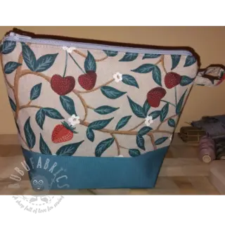 Dekorationstyg Linenlook Strawberry Cherry
