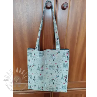 Dekorationstyg Linenlook Cute Paris multico