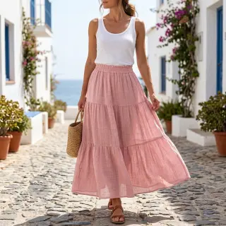 Bomullstyg SLUB WASHED old rose