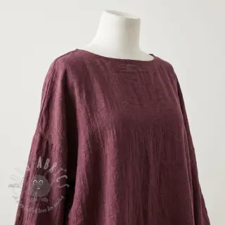 Förtvättat lin STONEWASHED PREMIUM bordeaux