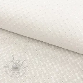 Bomullstyg EMBROIDERY Daniela white