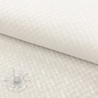 Bomullstyg EMBROIDERY Daniela white
