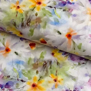Bomullstyg SATIN STRETCH Corn flowers