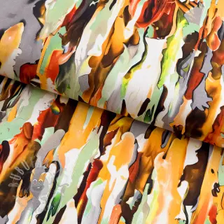Bomullstyg SATIN STRETCH Abstract paint