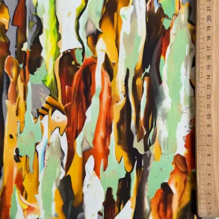 Bavlnená látka SATIN STRETCH Abstract paint