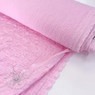 Bomullstyg SMOGGED EMBROIDERY light pink