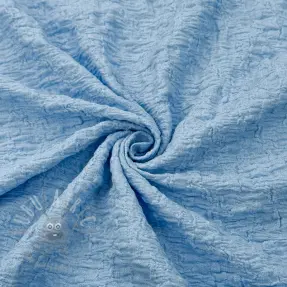 Bomullstyg SMOGGED EMBROIDERY light blue