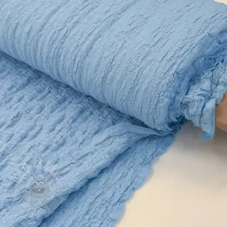 Bomullstyg SMOGGED EMBROIDERY light blue
