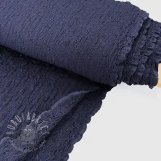 Bomullstyg SMOGGED EMBROIDERY navy