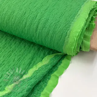 Bomullstyg SMOGGED EMBROIDERY green