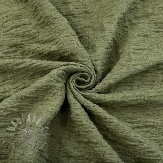 Bomullstyg SMOGGED EMBROIDERY army green