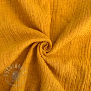 Dubbelgasväv/muslin ochre ORGANIC