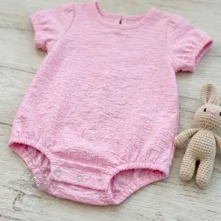 Bomullstyg SMOGGED EMBROIDERY light pink