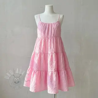 Bomullstyg SMOGGED EMBROIDERY light pink