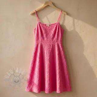 Bomullstyg SMOGGED EMBROIDERY fuchsia