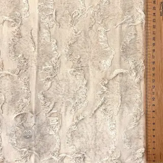 Bomullstyg med lin JACQUARD RUFFLE