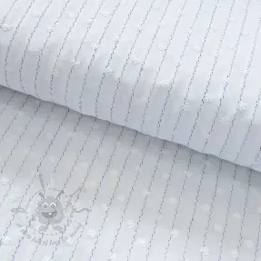 Bomullstyg EMBROIDERY Flowstripe
