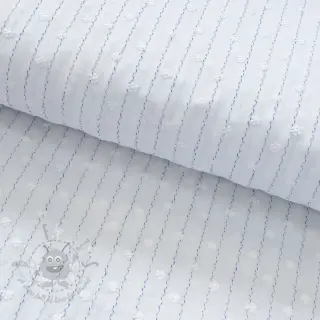 Bomullstyg EMBROIDERY Flowstripe