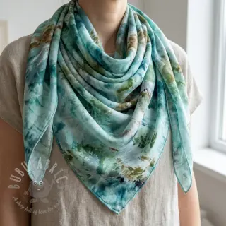 Viskos TWILL Messy TIE DYE design A